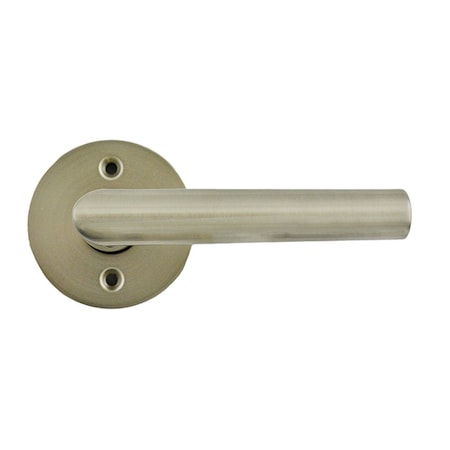 Kwikset Milan Lever with Round Rose Half Dummy Door Lock Satin Nickel Finish 788MILRDT-15